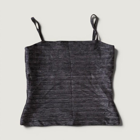 My Michelle Tops - Vintage Tank Top Womens Purple Metallic Shimmer Cami Y2K Aesthetic M‎ Festival